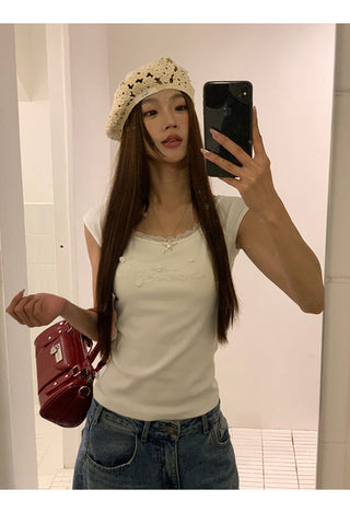 white unique small top
