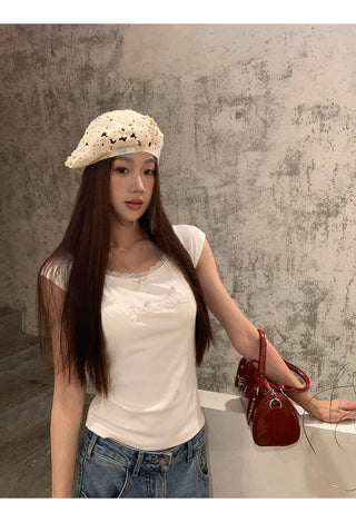 white unique small top