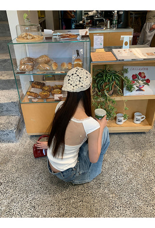 white unique small top
