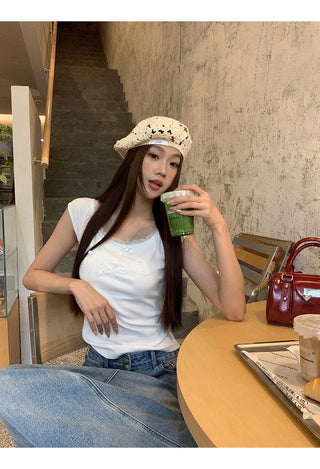 white unique small top