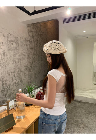 white unique small top