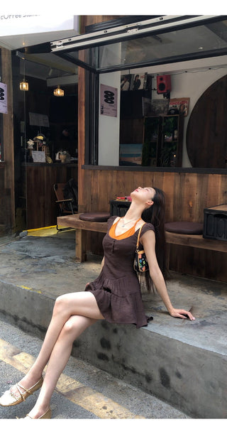 A-line slim dress