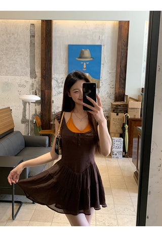 A-line slim dress