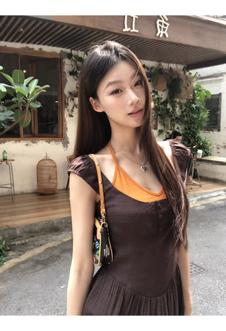 A-line slim dress