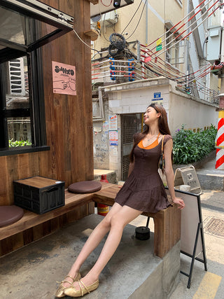 A-line slim dress