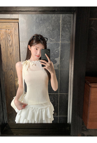 French slim vest top