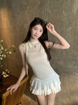 French slim vest top