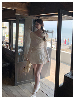 white fake two-piece