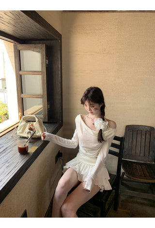 white fake two-piece