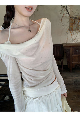 white fake two-piece