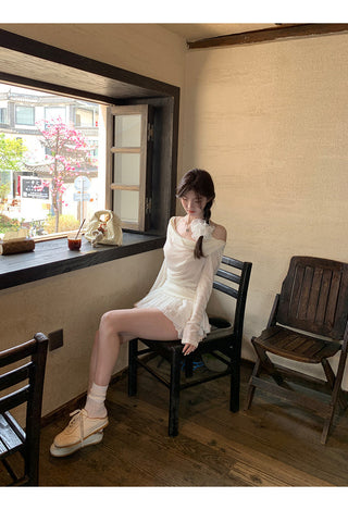 white fake two-piece