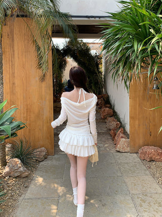 white fake two-piece