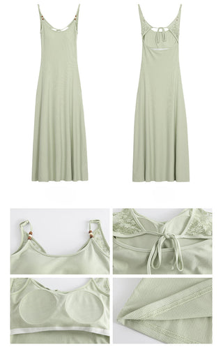 green figure-flattering dress