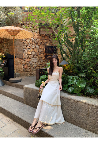 white A-line dress 03