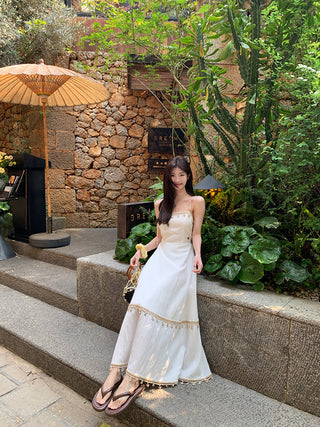 white A-line dress 03