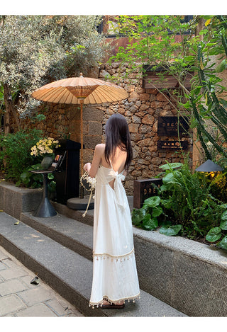 white A-line dress 03