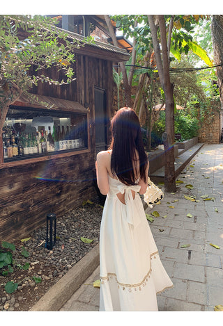 white A-line dress 03