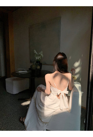 white A-line dress 03