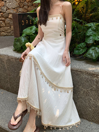 white A-line dress 03