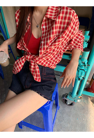 red Western shirt