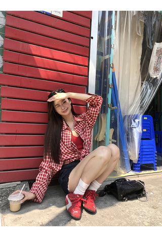 red Western shirt