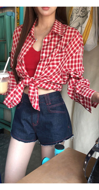 red Western shirt