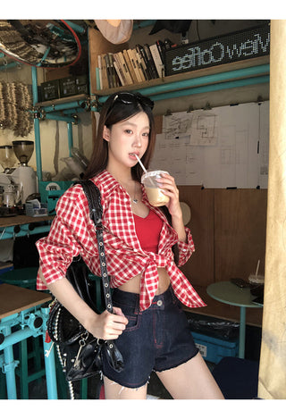 red Western shirt