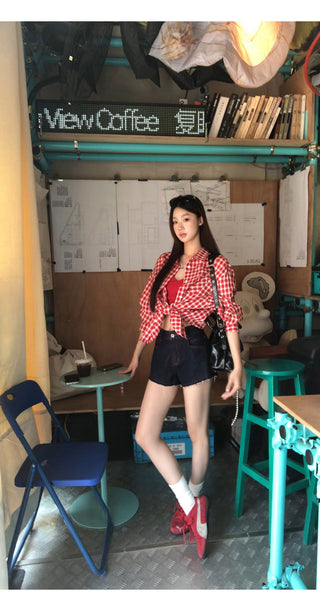 red Western shirt