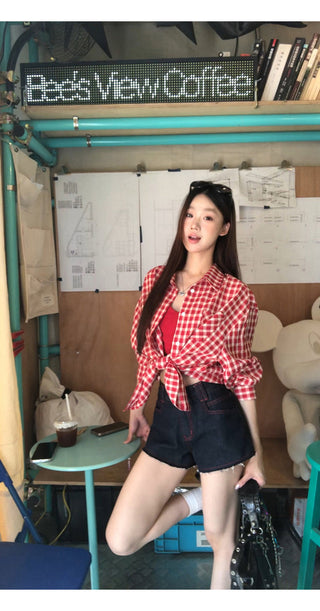 red Western shirt
