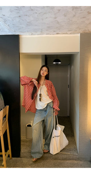 red Western shirt