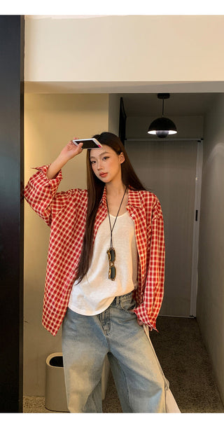 red Western shirt