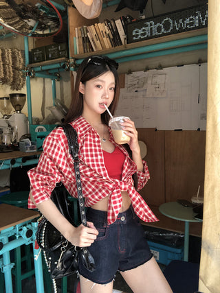 red Western shirt