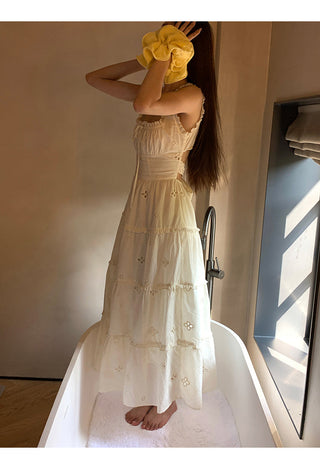 waist-tight long dress