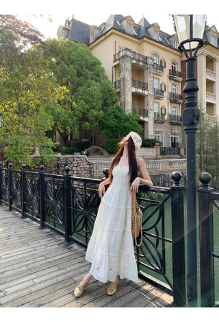 waist-tight long dress
