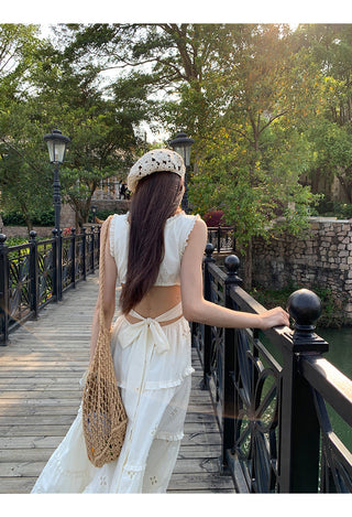 waist-tight long dress