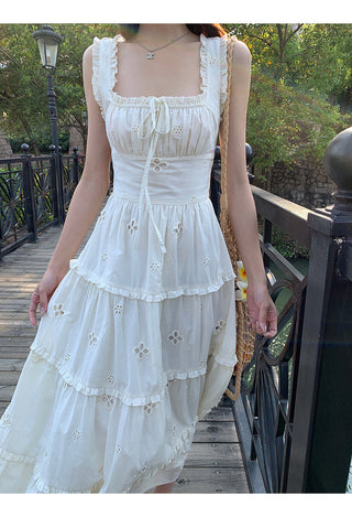 waist-tight long dress