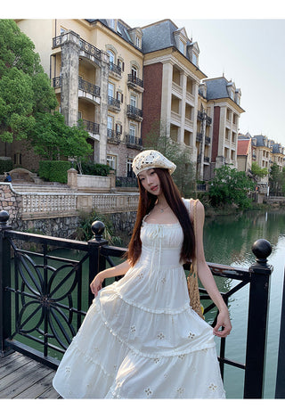 waist-tight long dress