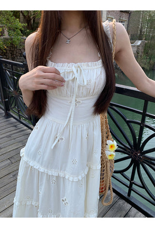 waist-tight long dress