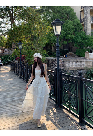 waist-tight long dress