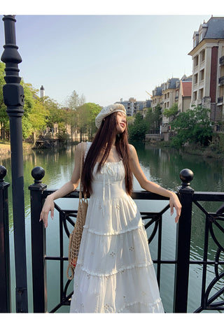 waist-tight long dress