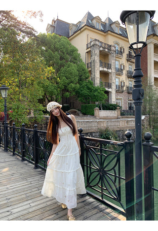 waist-tight long dress