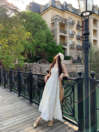 waist-tight long dress