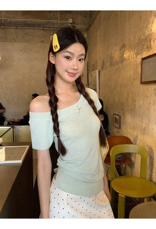 knit strapless top