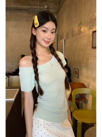 knit strapless top