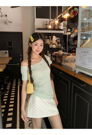 knit strapless top