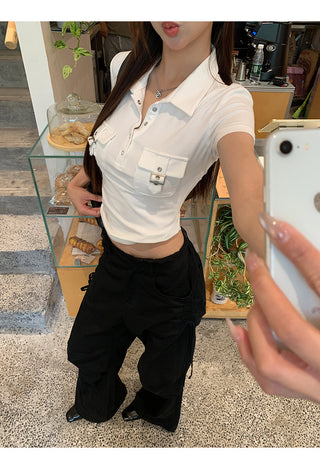 white polo top