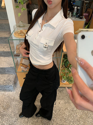 white polo top
