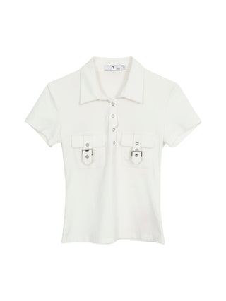 white polo top