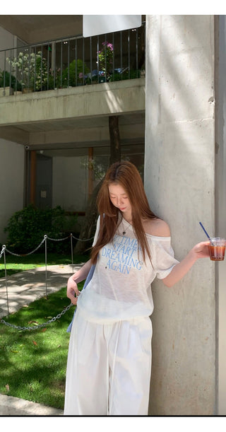 white sun blouse