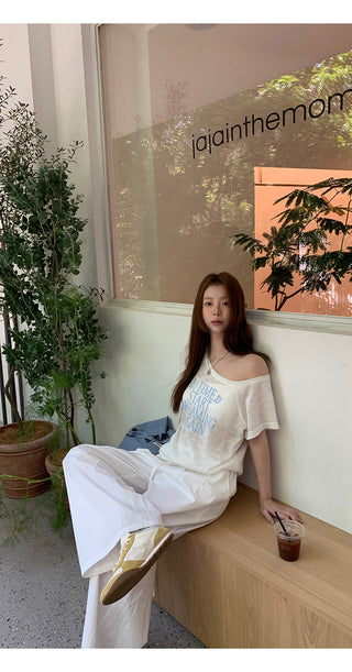 white sun blouse